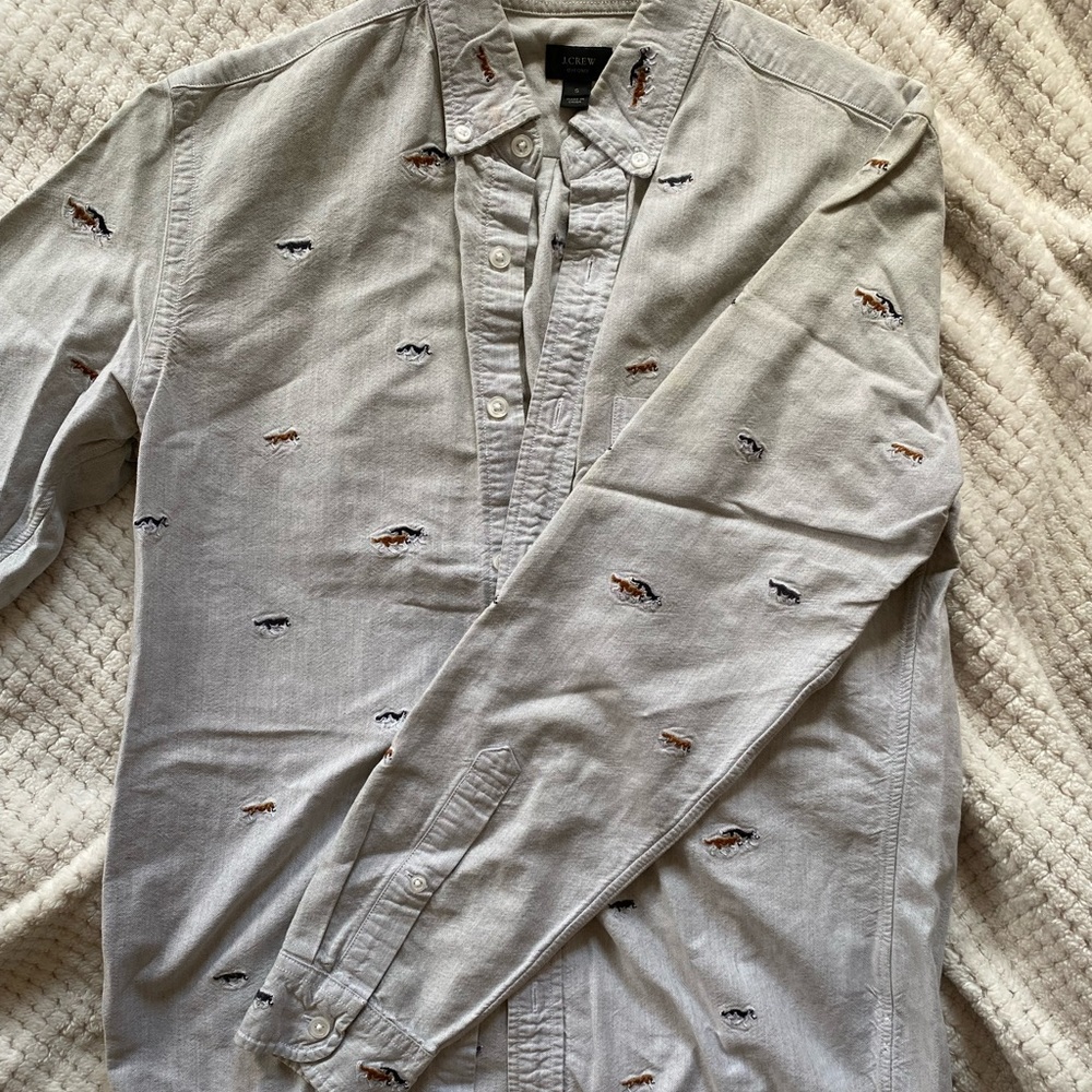 Embroidered J. Crew button down - Picture 2 of 4